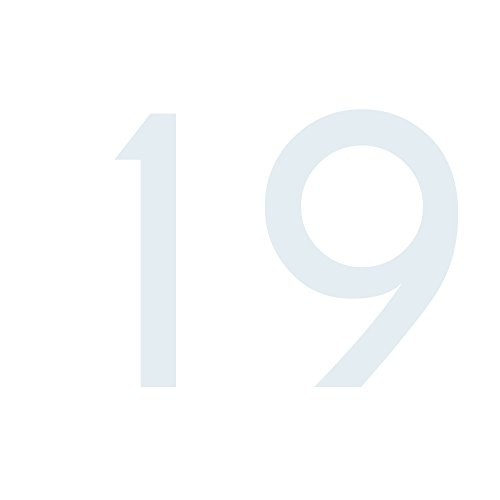 Zahlenaufkleber Nummer 19, weiß, 10cm (100mm) hoch, Aufkleber mit Zahlen in vielen Farben + Höhen, wetterfest von 1peak