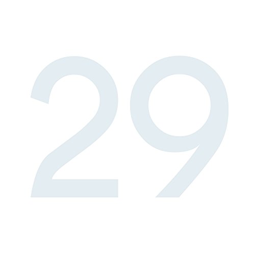 Zahlenaufkleber Nummer 29 in weiß, 10 cm, Aufkleber in vielen Farben + Höhen, wetterfest von 1peak