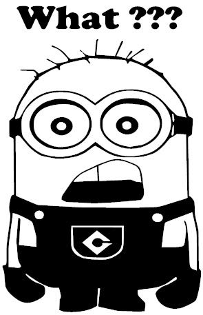 Sticker / Fahrzeugaufkleber, Motiv: Minion – What?? von TESTEL