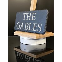 Rustikales Schiefer Haus Name Nummern Plakette 25cm X 12cm Haustür, Tor Oder Wand. Personalisierte Handgemachte Namensteller Für Ihr Zuhause von 1st4Signs