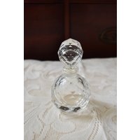 Vanity Bottle, Crystal Glass Parfümflasche, Glas Parfümflasche Klarglas #070121 von 1stvictorianboutique