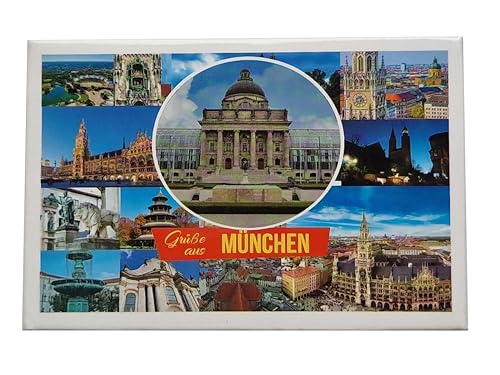 Fotomagnet München - Grüße aus München - Kühlschrankmagnet Magnet Souvenir F·Euro·031 von 2 EURO COMMEMORATIVI