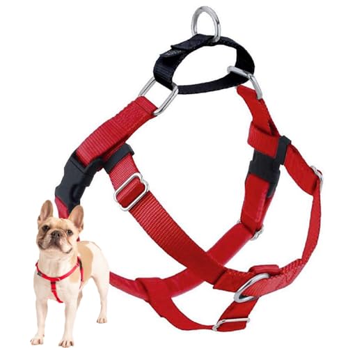 2 Hounds Design Freedom No Pull Hundegeschirr verstellbar sanft komfortable Kontrolle für einfaches Gassigehen mit dem Hund für kleine mittelgroße und große Hunde 25 cm Rot von 2 Hounds Design