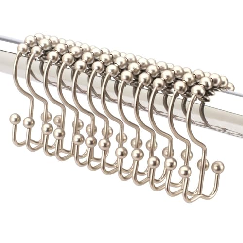 12 extra große Doppel Duschvorhangringe aus Edelstahl | Duschvorhang Haken in Nickel Optik| Vorhangringe für Jede Duschstange o. Gardinen Stange | leicht gleitende Ösen | Duschringe zum öffnen Set 12 extra große Doppel Duschvorhangringe aus Edelstahl | Duschvorhang Haken in Nickel Optik| Vorhangringe für Jede Duschstange o. Gardinen Stange | leicht gleitende Ösen | Duschringe zum öffnen Set von 2 Lb. Depot
