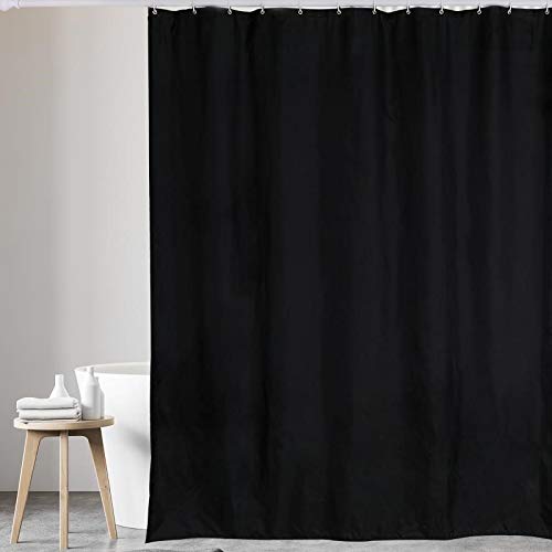 2 UR DOOR - Schwarze Duschvorhänge aus Polyestergewebe, schimmelresistent (180 x 180 cm) von 2 UR DOOR