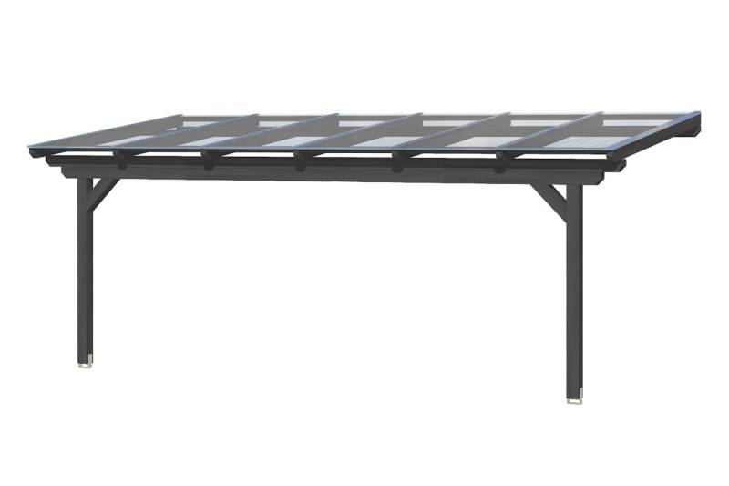 Skan Holz Terrassenüberdachung Ancona aus Leimholz o. Mittelpfosten Breite 648 cm-648 x 300 cm - Gr. 2-anthrazit von Skan Holz