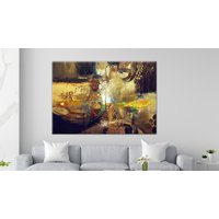 Abstraktes Ölgemälde Kunst, Farbwirkung, Braun, Rot, Dunkel, Vintage, Antik Alt Grün Grunge, Leinwand Design, Farbakzente, Harmonie Der Farben von 2021ArtDesign
