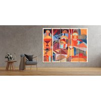 Paul Klee Tempelgärten, Palmengarten Abstrakte Kunst, Antike Moderne Farbe Malerei Leinwand Design, Geschenk Druck von 2021ArtDesign