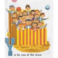 Jahrgang Mid Century Original Patric Hudson Illustration - Zirkus Alphabet von 20thCenturyCool