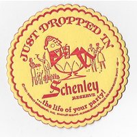 Vintage Mid Century Unbenutzt Cocktail Untersetzer Und Serviette Set - Schenley Reserve von 20thCenturyCool