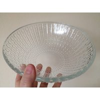 Retro Vintage 70Er Jahre Noppen Klarglas Vase Schale von 20thCenturyStuff