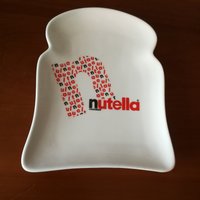 Sammler Porzellan Nutella China Toast Teller von 20thCenturyStuff