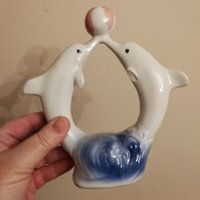 Vintage Keramik Delfin Figur Perfektem Zustand von 20thCenturyStuff