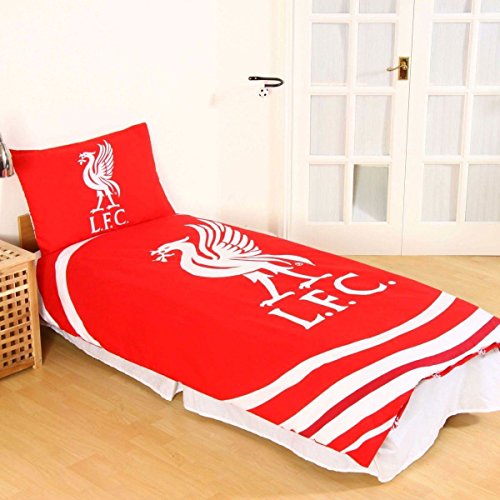 Kinder Liverpool F.C. Fußball-Club wendbares Einzelbett-Bettwäscheset, Bettbezug Liverpool FC Print 135 cm x 200 cm von 21Fashion