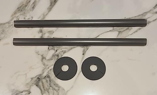 Heizkörperrohrabdeckungen und -manschetten, 1 Paar, anthrazit, 15 mm, Rohrabdeckung, 300 mm, TC von 22.5 Team Controls