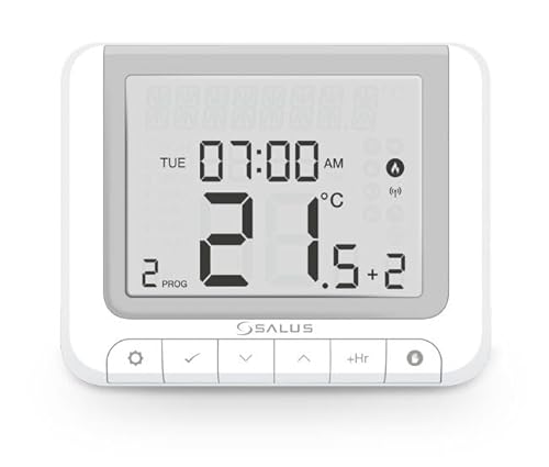 Salus RT520TX kabelloser RF-programmierbarer Raumthermostat Boiler Plus konform – Ersatzthermostat nur für RT520RF, kein Empfänger im Lieferumfang enthalten von 22.5 Team Controls