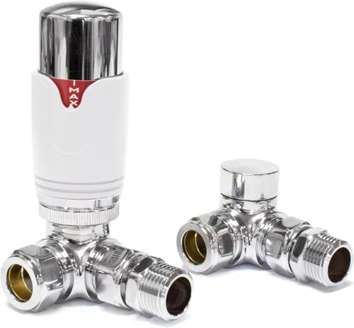 Team Controls Designer-Eck-Thermostat-Heizkörperventil und Handtuchhalterventile, TRV mit Verriegelungsschild, Chrom, Weiß, 15 mm x 1,27 cm Team Controls Designer-Eck-Thermostat-Heizkörperventil und Handtuchhalterventile, TRV mit Verriegelungsschild, Chrom, Weiß, 15 mm x 1,27 cm von 22.5 Team Controls