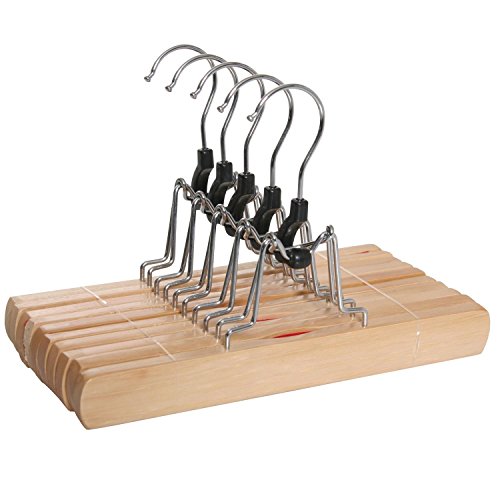 20x Hosenspanner Kleiderbügel Klemmbügel Hosenhalter Hosenbügel Holz Hosen von 2222