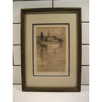 11 "Antike Original Kunst Venedig Nr. 6 Gondelreflexion Professionell Gerahmt, Doppelt Hinter Glas Mattiert Signierte Galeriewand Textur Luxe 11 "Antike Original Kunst Venedig Nr. 6 Gondelreflexion Professionell Gerahmt, Doppelt Hinter Glas Mattiert Signierte Galeriewand Textur Luxe von 222nest