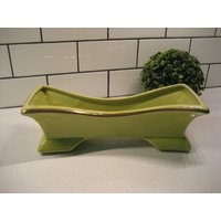 12 "xl Kurvige Lineal Säure Chartreuse Pflanzer Gold Trimmen Horizontale Linien Footed Strukturierte Schreibtisch Pflanzen Herzstück Floristen 12 "xl Kurvige Lineal Säure Chartreuse Pflanzer Gold Trimmen Horizontale Linien Footed Strukturierte Schreibtisch Pflanzen Herzstück Floristen von 222nest