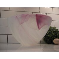 12 "xl Vintage Rare Portmeirion Frosted Swirl Glasschüssel Himbeere Hergestellt in Der Türkei Obstsalat Gewellte Spitze Wunderschönes Geschenk von 222nest
