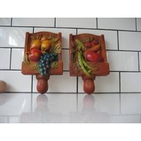 2Er Set Vintage Obst Gemüse Chalkware Miller Studios Retro Küche Tutti-Frutti Life Ist Ein Hübsches, Süßes Obst, Regenbogen, Galeriewandgeschenk 2Er Set Vintage Obst Gemüse Chalkware Miller Studios Retro Küche Tutti-Frutti Life Ist Ein Hübsches, Süßes Obst, Regenbogen, Galeriewandgeschenk von 222nest