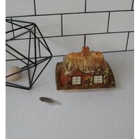7 "Vintage 3D Figural Butterdose Englisch Cottage Ware Preis Kensington Backstamp Detaillierte Garten Chimney Cra Herum Bauernhaus Küchenchef von 222nest