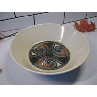 9, 25 "Vintage Seltene Servierschale Erdstein Display Herzstück Krone Lynn Polynesien Neuseeland Maori Design Schöne Naturforscher Boho Schwer von 222nest