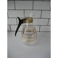 9, 5 "Vintage Pyrex Glas Kaffeekaraffe Perfekt Für Ein Terrarium Atomic Age Retro Diner Metallkragen Kunststoffgriff Rockabilly Mcm Geschenk von 222nest