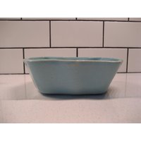 Vintage Los Angeles Pottery Planter Lap California Retro Rechteckige Keramik Eames Ära Midcentury Softest Pastellblau Frühling Pulver Himmel von 222nest