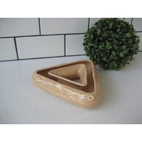 Vintage Triangle Pottery Vase Barken Textur Außen Woodland Pflanzer Low-Profile Einzigartige Stamped Logo Luftpflanzen Sukkulenten Urban Rustikalen von 222nest