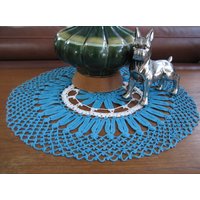 Wahl 18 "Vintage Handgemachte Bunte Häkeln Rundes Deckchen Blau Weiß Lila Senf Retro Textil Fancy Kommode Tisch Boho Oma Chic von 222nest