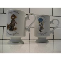 Wahl Retro Holly Hobbie Fußbecher Oder Vase Grüne Streifen Süße Sentiments Cleveland Ohio Glück Katze 1973 Japan Duschgeschenk von 222nest