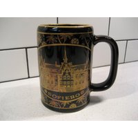 xl Vintage 1974 Rörstrand Becher Sofiero Made in Sweden Arskrus 1 Classic Scandi Designer Heavy Black Gold Geschenk von 222nest