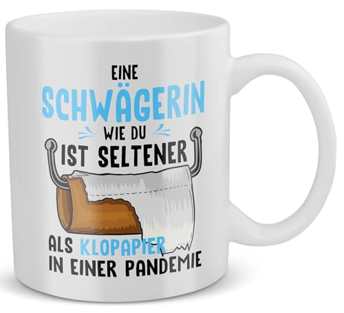 22Feels Beste Schwägerin Geschenk zur Hochzeit, Tasse mit Spruch Schwester der Braut des Bräutigams oder Ehemann des Bruders, Kaffeetasse für Männer von 22Feels