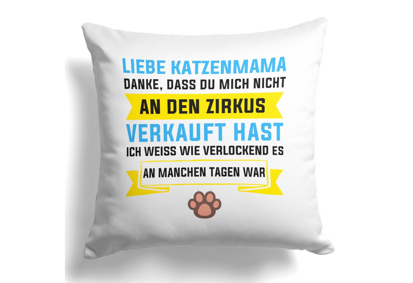 22Feels Dekokissen Katzenmama Geschenk Frauchen Katze Deko Frauen Katzenliebe Couch Kater, Deko mit Persönlichkeit von 22Feels