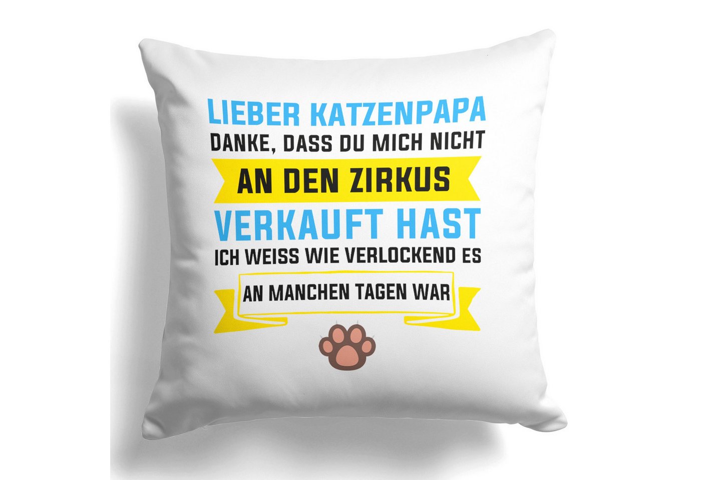 22Feels Dekokissen Katzenpapa Geschenk Herrchen Katze Deko Männer Katzenliebe Couch Kater, Deko mit Persönlichkeit von 22Feels