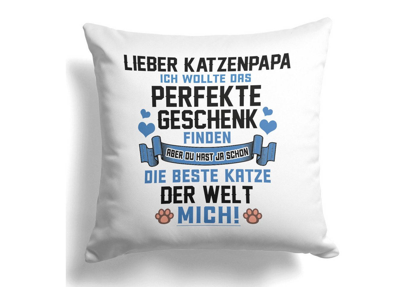 22Feels Dekokissen Katzenpapa Geschenk Herrchen Katze Deko Männer Katzenliebe Couch Kater, Deko mit Persönlichkeit von 22Feels