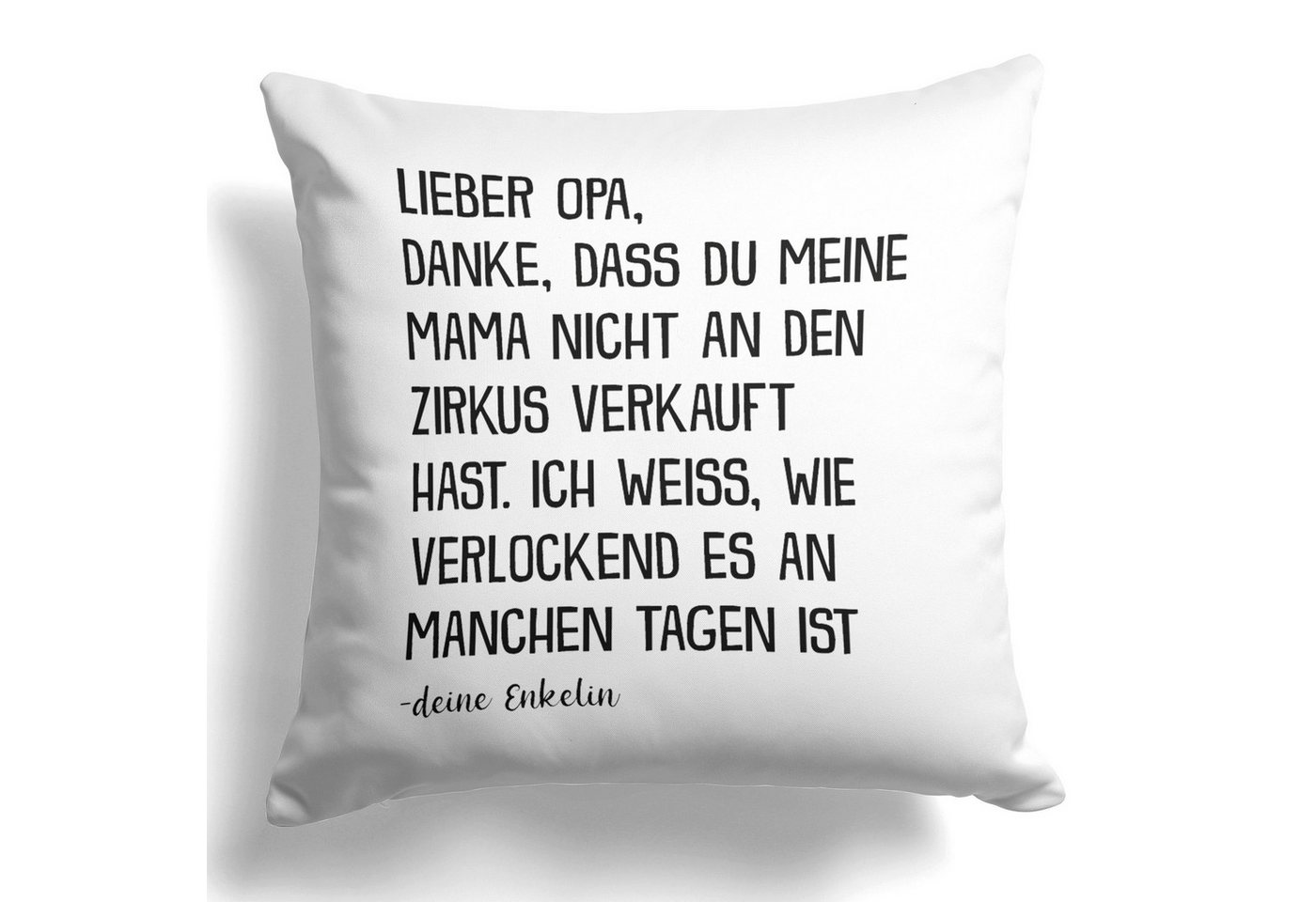 22Feels Dekokissen Opa Geschenk v. Enkelin Geburtstag Weihnachten Männer Deko Grossvater, Deko mit Persönlichkeit von 22Feels