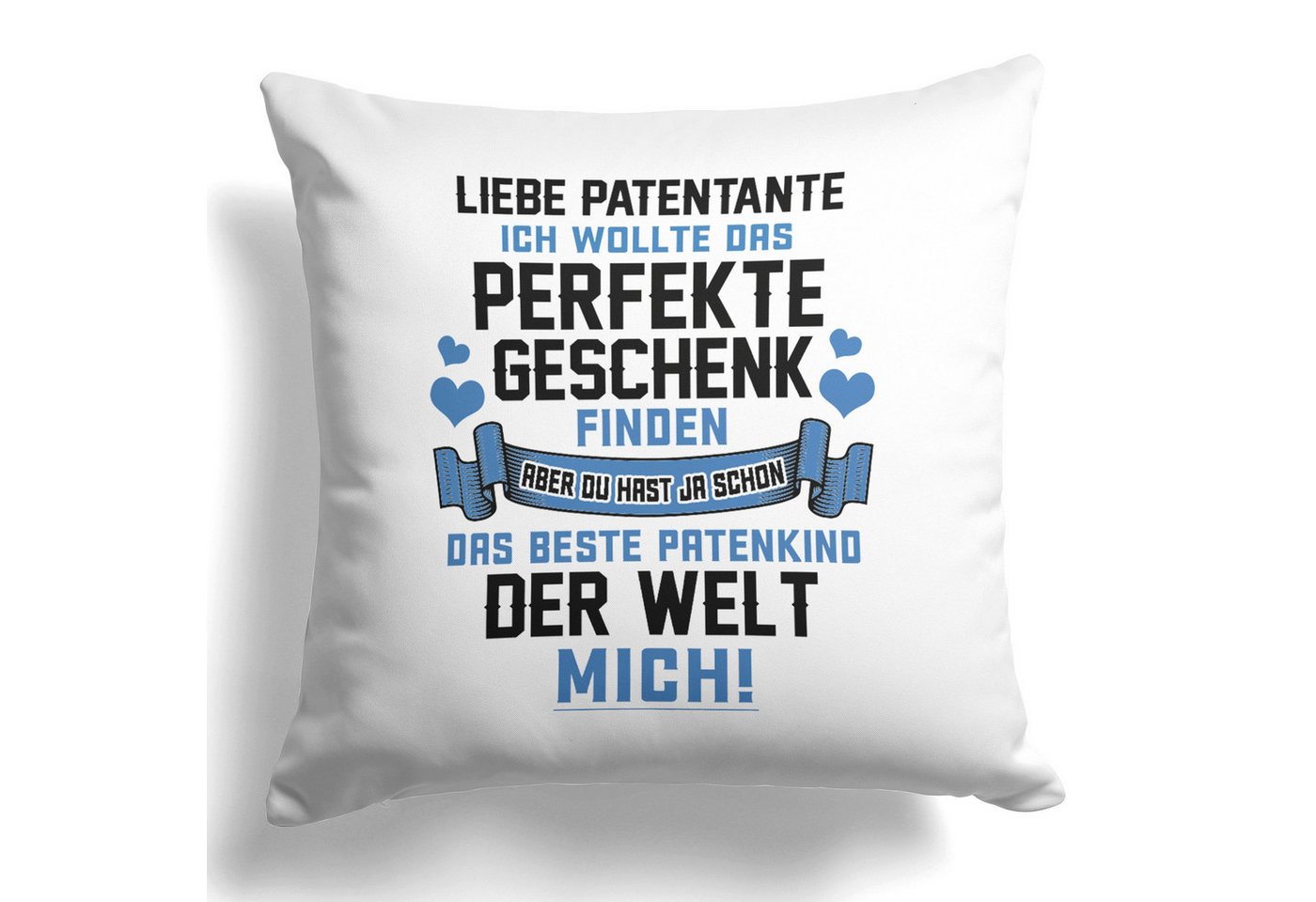 22Feels Dekokissen Patentante Geschenk Patin Taufpatin Geburtstag Weihnachten Deko Frauen, Deko mit Persönlichkeit von 22Feels