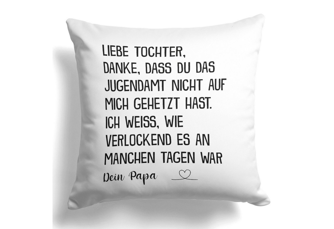 22Feels Dekokissen Tochter Geschenk v. Papa 18. Geburtstag Weihnachten Abitur Mädchen, Deko mit Persönlichkeit von 22Feels