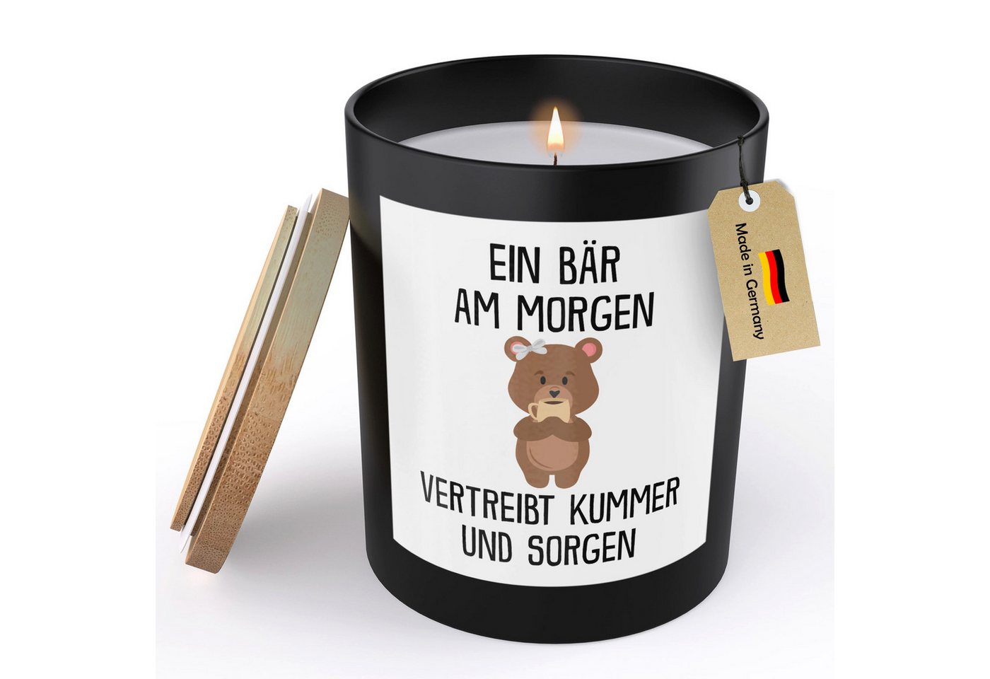 22Feels Duftkerze Deko Bär Lustig Süß Tier Geschenk Frauen Männer Couch Humor, MADE IN GERMANY, Europäisches Sojawachs, Handgegossen 22Feels Duftkerze Deko Bär Lustig Süß Tier Geschenk Frauen Männer Couch Humor, MADE IN GERMANY, Europäisches Sojawachs, Handgegossen von 22Feels