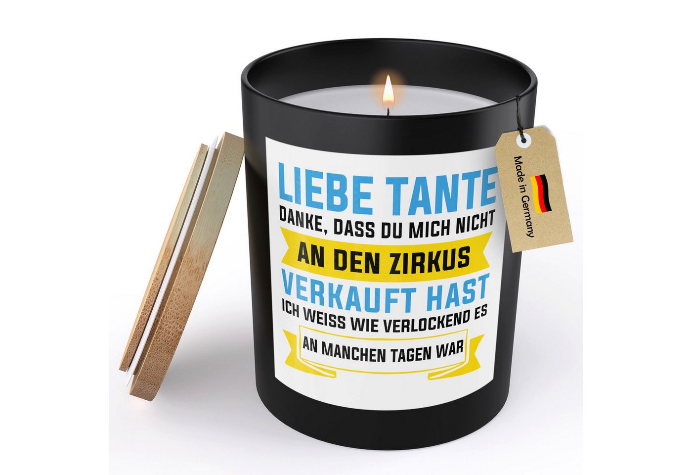 22Feels Duftkerze Deko Beste Tante Geschenk Geburtstag Weihnachten Frauen v Nichte Neffe, MADE IN GERMANY, Europäisches Sojawachs, Handgegossen von 22Feels