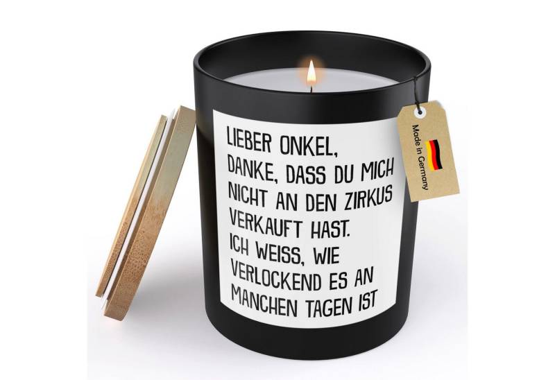 22Feels Duftkerze Deko Bester Onkel Geschenk Bday Weihnachten Mann von Nichte Neffe, MADE IN GERMANY, Europäisches Sojawachs, Handgegossen 22Feels Duftkerze Deko Bester Onkel Geschenk Bday Weihnachten Mann von Nichte Neffe, MADE IN GERMANY, Europäisches Sojawachs, Handgegossen von 22Feels
