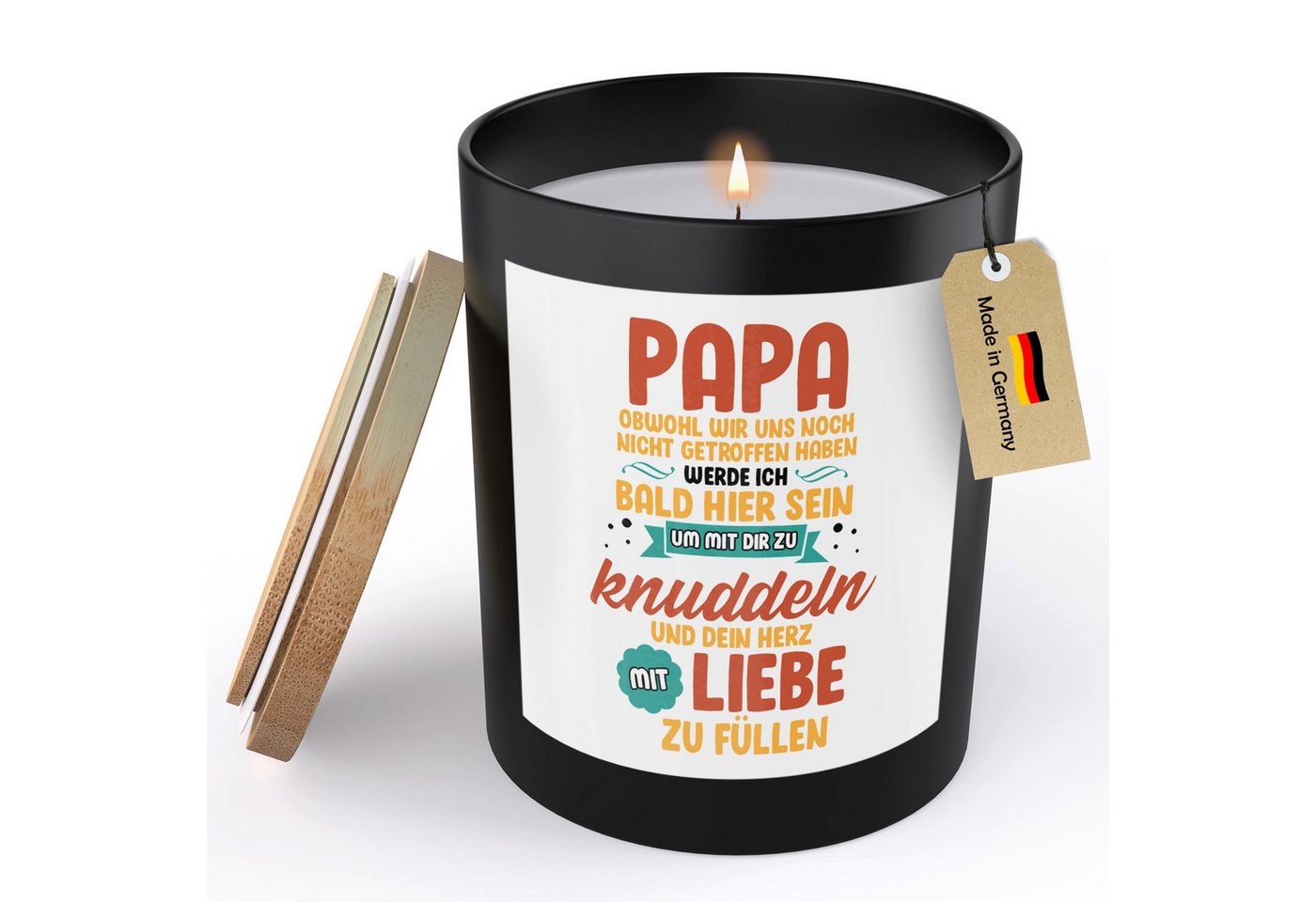 22Feels Duftkerze Deko Du Wirst Papa Schwangerschaft Geschenk Mann Werdender Papa To Be, MADE IN GERMANY, Europäisches Sojawachs, Handgegossen 22Feels Duftkerze Deko Du Wirst Papa Schwangerschaft Geschenk Mann Werdender Papa To Be, MADE IN GERMANY, Europäisches Sojawachs, Handgegossen von 22Feels