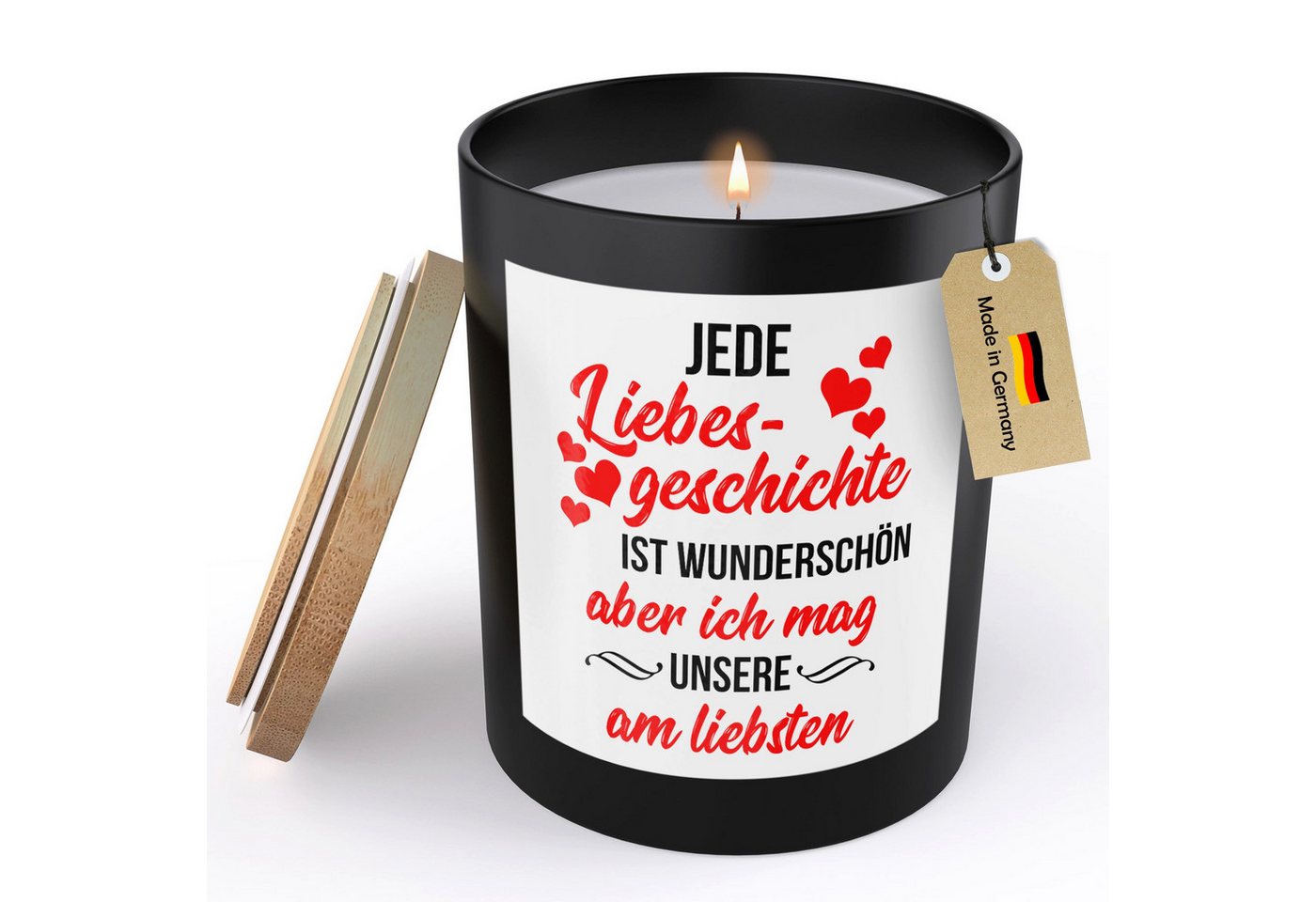 22Feels Duftkerze Deko Jahrestag Geschenk Hochzeitstag Frauen Mann Freundin Valentinstag, MADE IN GERMANY, Europäisches Sojawachs, Handgegossen von 22Feels