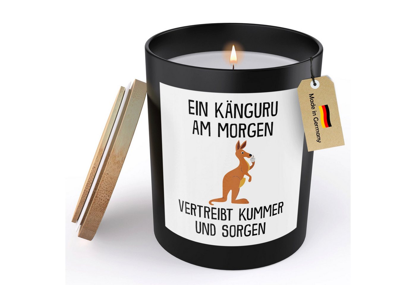 22Feels Duftkerze Deko Känguru Lustig Süß Tier Geschenk Frauen Männer Couch Humor, MADE IN GERMANY, Europäisches Sojawachs, Handgegossen 22Feels Duftkerze Deko Känguru Lustig Süß Tier Geschenk Frauen Männer Couch Humor, MADE IN GERMANY, Europäisches Sojawachs, Handgegossen von 22Feels