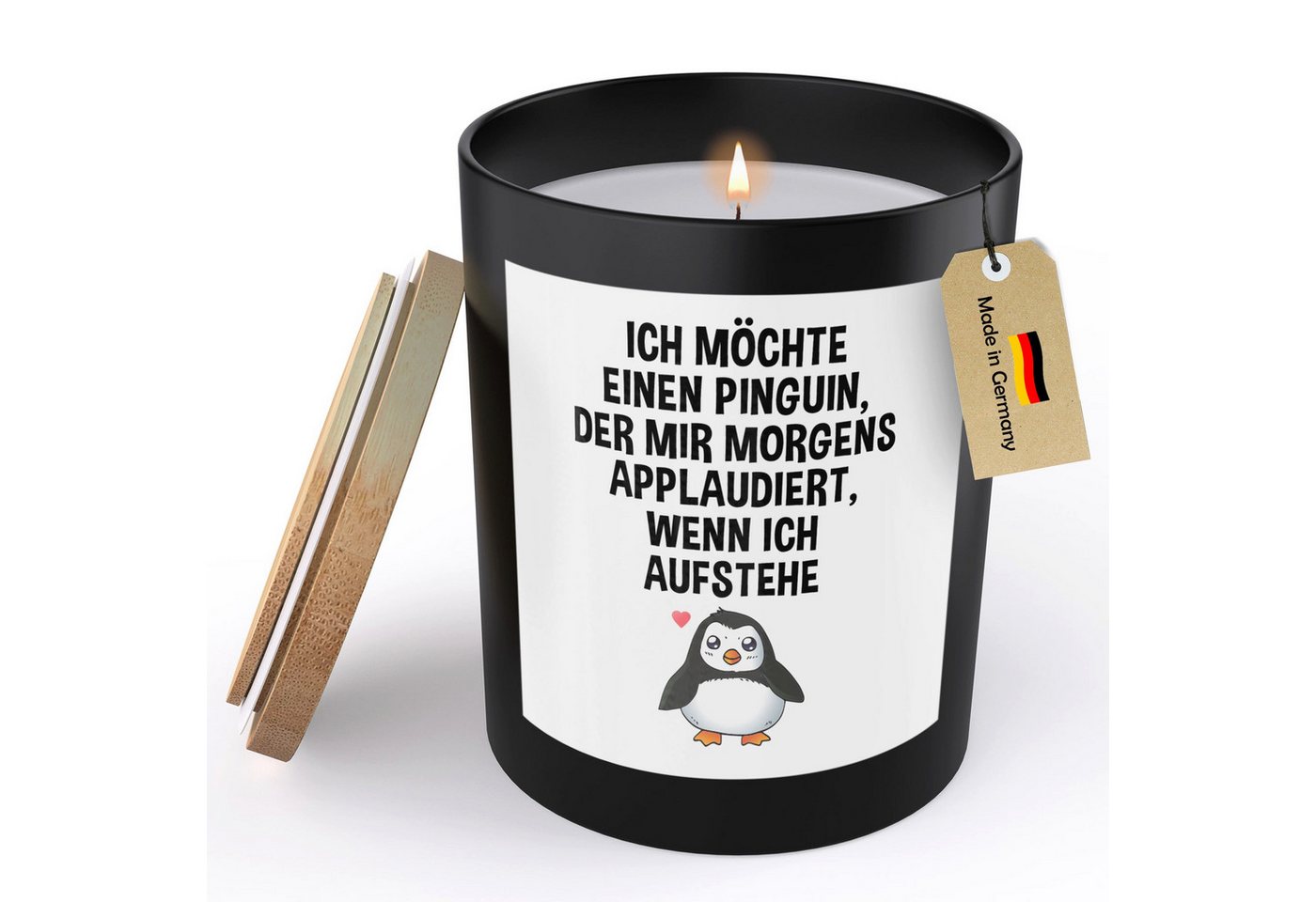 22Feels Duftkerze Deko Lustiges Geschenk Humor MannPinguin Motiv Büro Frauen Wohnzimmer, MADE IN GERMANY, Europäisches Sojawachs, Handgegossen 22Feels Duftkerze Deko Lustiges Geschenk Humor MannPinguin Motiv Büro Frauen Wohnzimmer, MADE IN GERMANY, Europäisches Sojawachs, Handgegossen von 22Feels