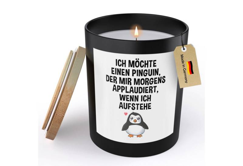 22Feels Duftkerze Deko Lustiges Geschenk Humor MannPinguin Motiv Büro Frauen Wohnzimmer, MADE IN GERMANY, Europäisches Sojawachs, Handgegossen von 22Feels