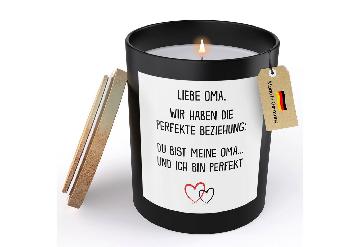 22Feels Duftkerze Deko Oma Geschenk Geburtstag Weihnachten Rente Frauen Grossmutter Mann, MADE IN GERMANY, Europäisches Sojawachs, Handgegossen von 22Feels